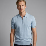 Celvoir | Polo À Col Zippé Avec Texture Verticale Pour Hommes