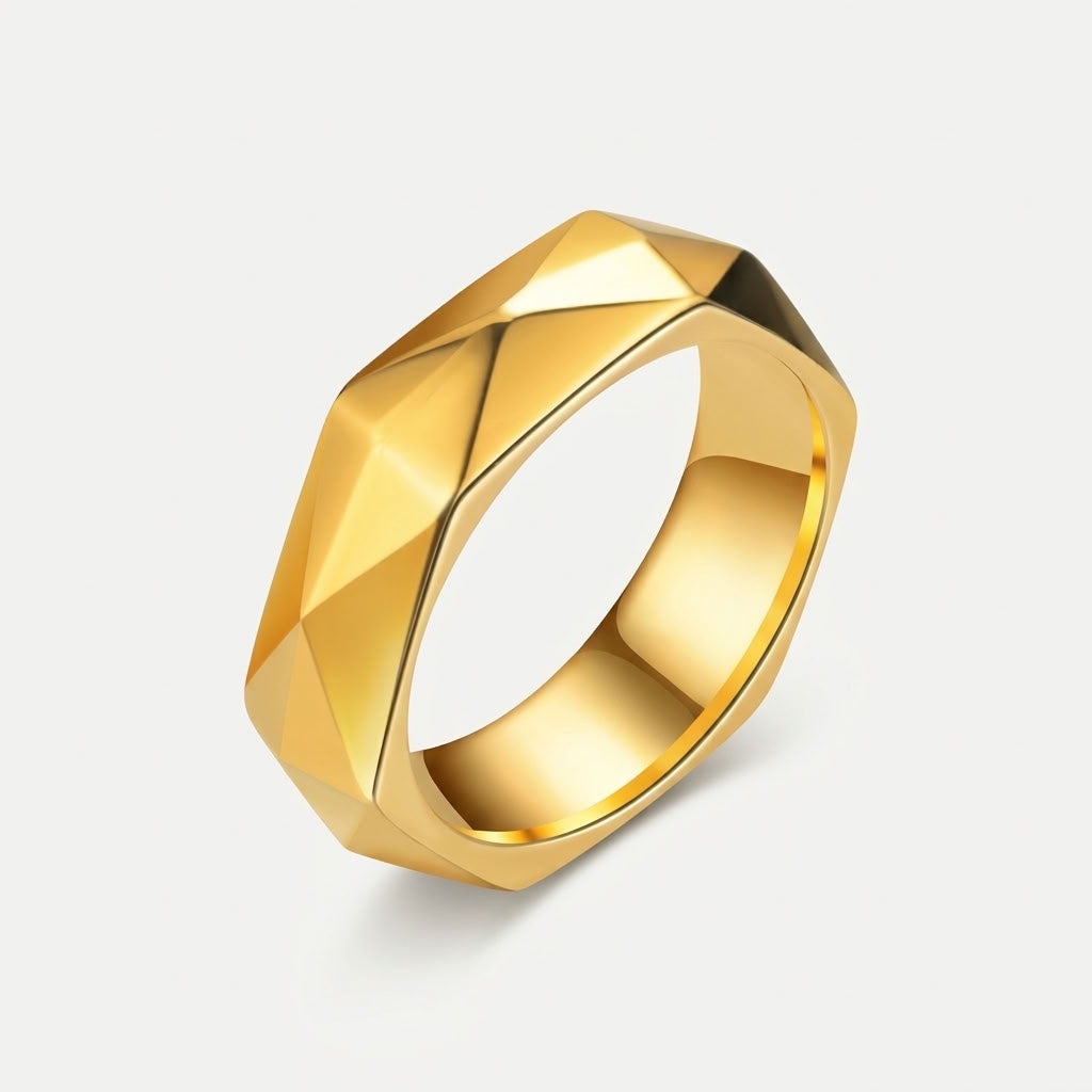 Bague Statement À Facettes