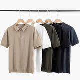 Celvoir | Polo Zippé En Maille Aérée Pour Hommes