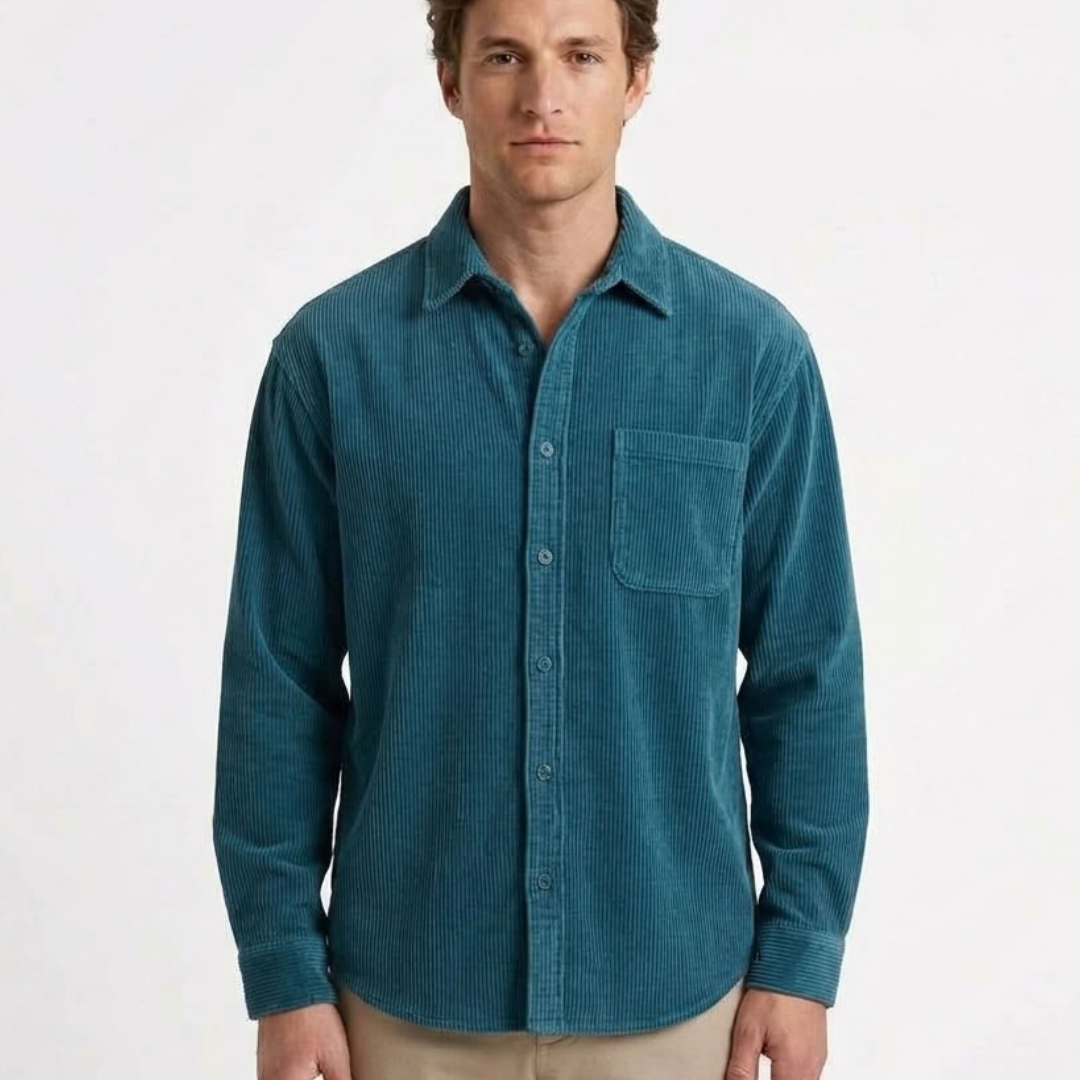 Surchemise Texturée Boutonnée Pour Homme