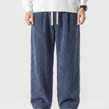 Pantalon Large En Velours Côtelé Pour Hommes