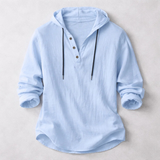 Celvoir | Chemise Henley À Capuche Avec Manches Longues Pour Hommes