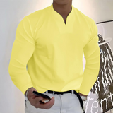 CELVOIR | POLO MANCHES LONGUES COL V POUR HOMME