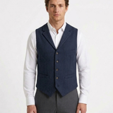 Gilet Ajusté À Motif Chevrons Pour Homme