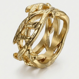 Bague Vintage À Symboles Vikings Tressés