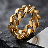 Bague Statement À Maillons Cubains