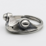 Bague Ajustable À Motif Grenouille Pour Homme