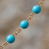 Collier Chaîne Dorée À Pierres Colorées Pour Hommes