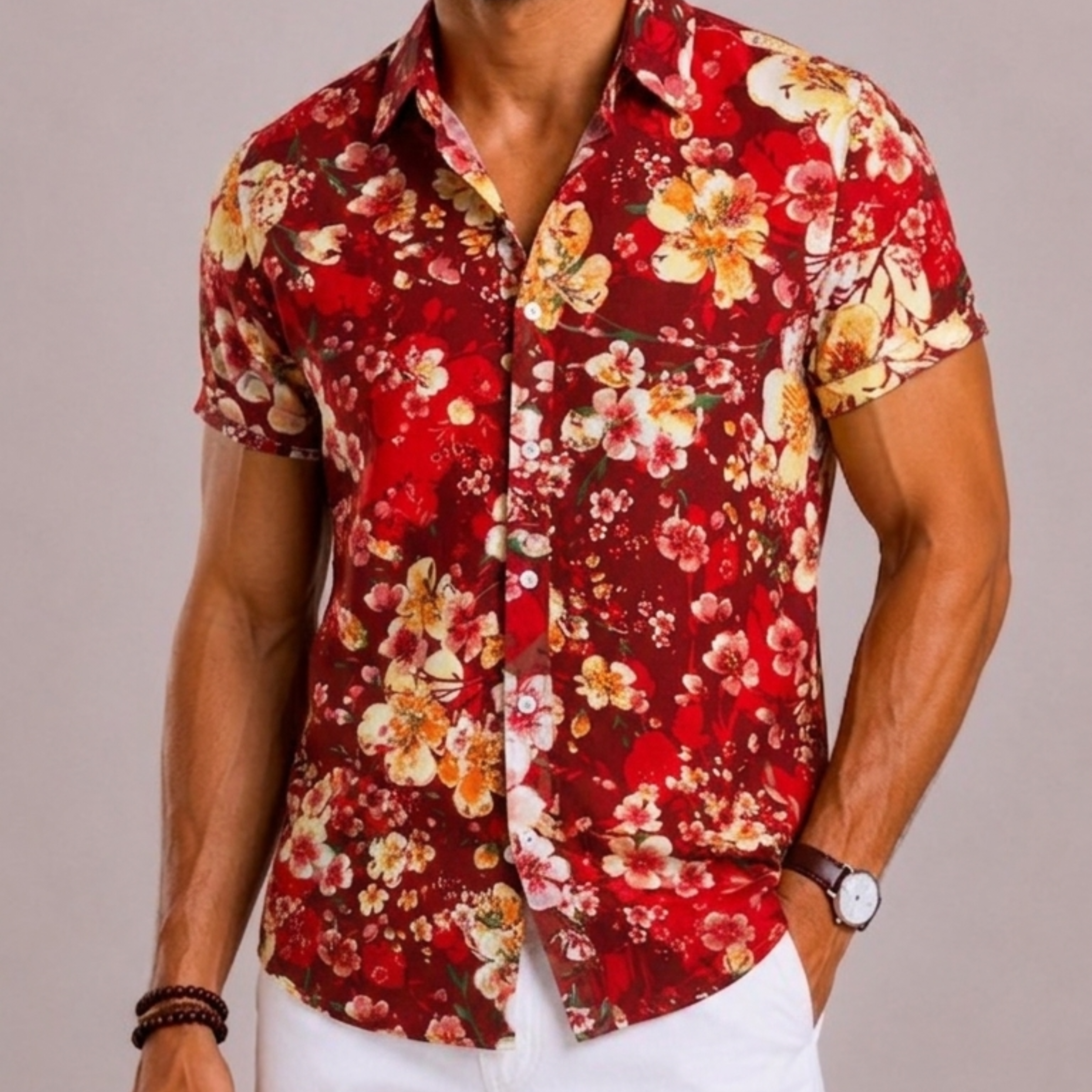 Celvoir | Chemise Fleurie Pour Hommes
