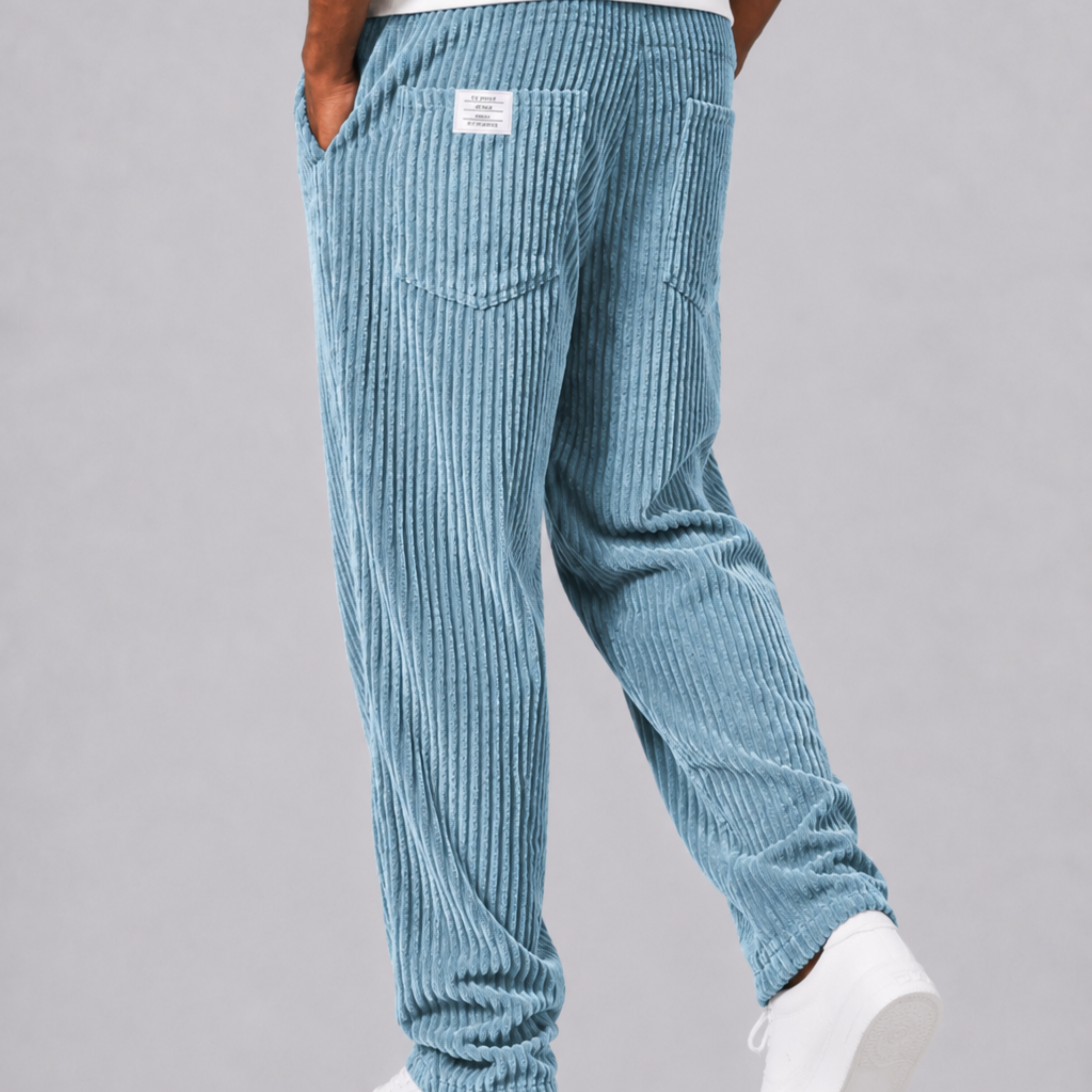 Celvoir | Pantalon En Velours Côtelé Avec Taille Élastique Pour Hommes