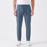 Pantalon Ajusté À Jambe Droite Et Cordon De Serrage