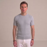 Celvoir | T-Shirt En Maille Côtelée Coupe Ajustée Pour Hommes