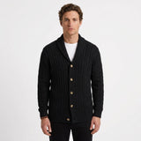 Cardigan À Col Châle Et Coupe Décontractée