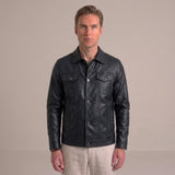 Celvoir | Veste Boutonnée En Similicuir Pour Hommes