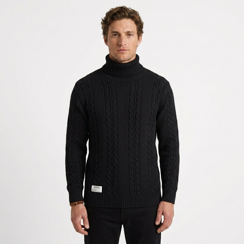 Pull Torsadé À Col Roulé