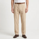 Pantalon Ample En Lin À Jambe Droite