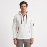 Sweat À Capuche Demi-Zip Pour Hommes