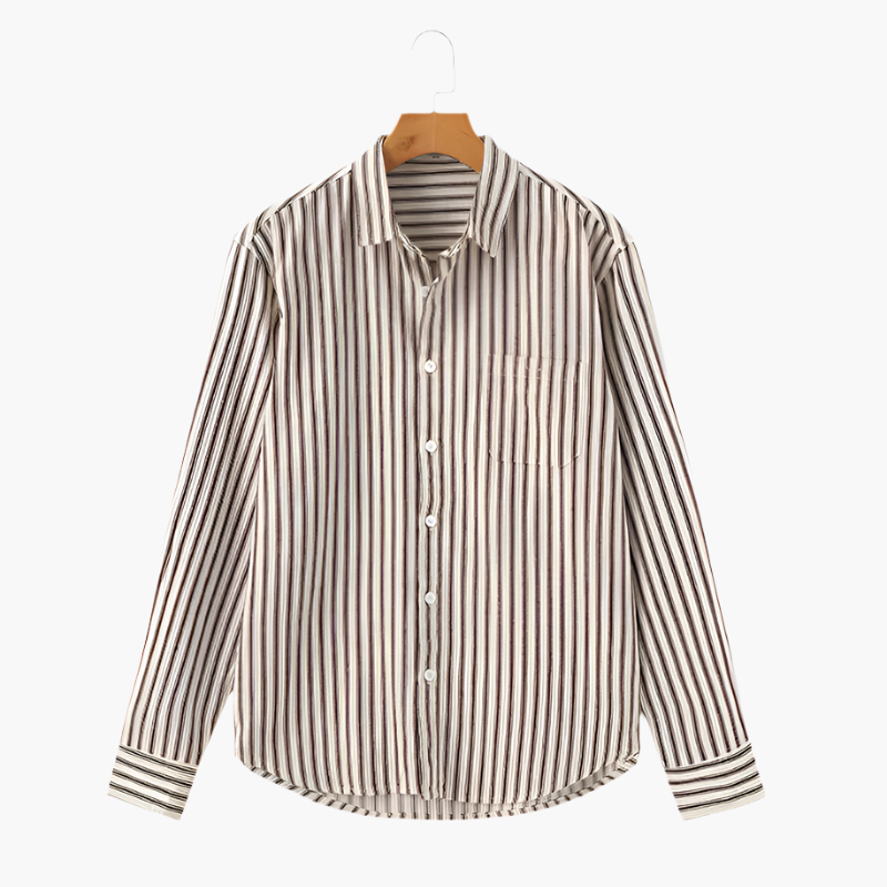 Celvoir | Chemise Rayée Avec Manches Longues Pour Hommes