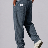 Celvoir | Pantalon En Velours Côtelé Avec Taille Élastique Pour Hommes