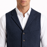 Gilet Ajusté À Motif Chevrons Pour Homme