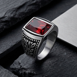 Bague Statement À Pierre Carrée