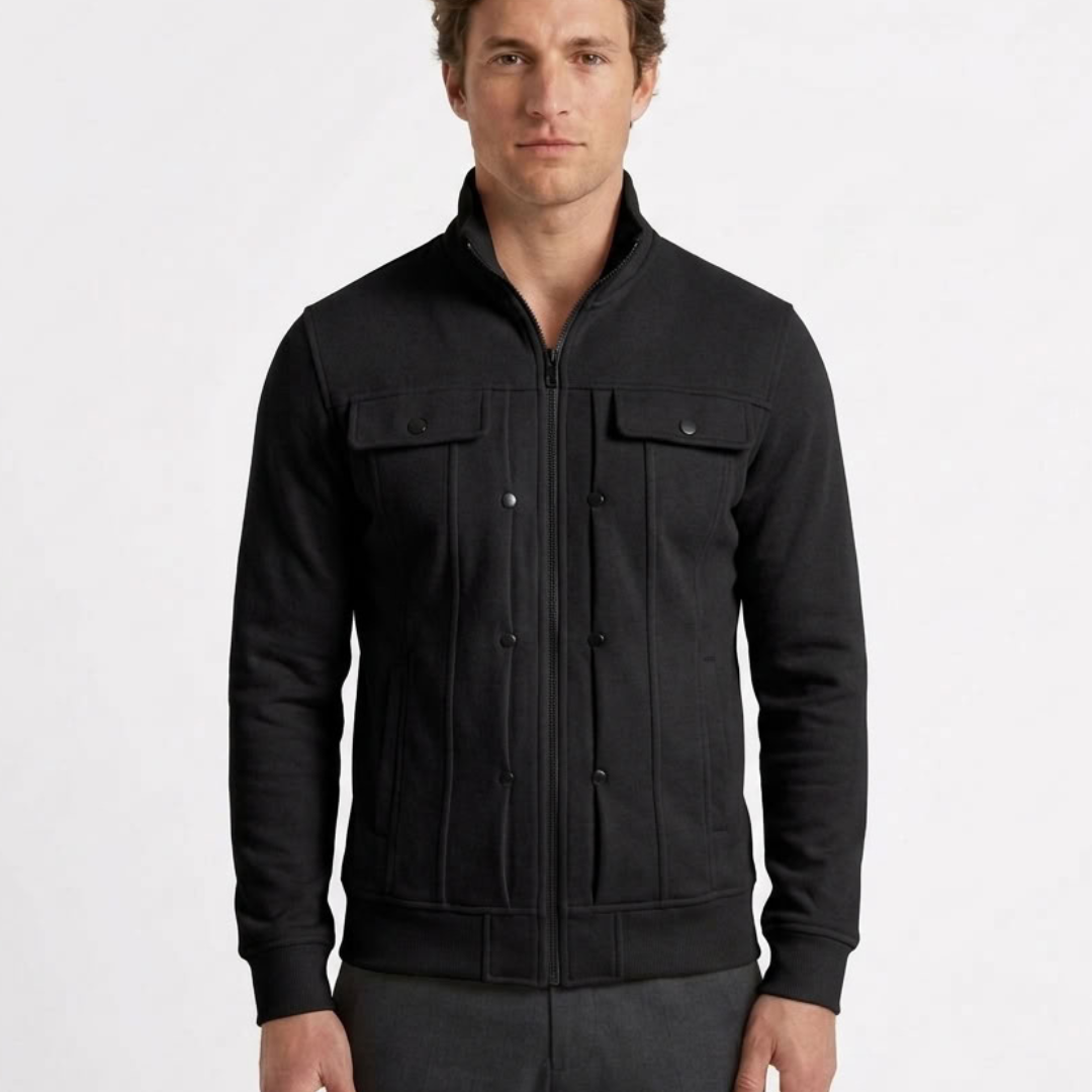 Gilet D’Hiver Chaud À Col Structuré
