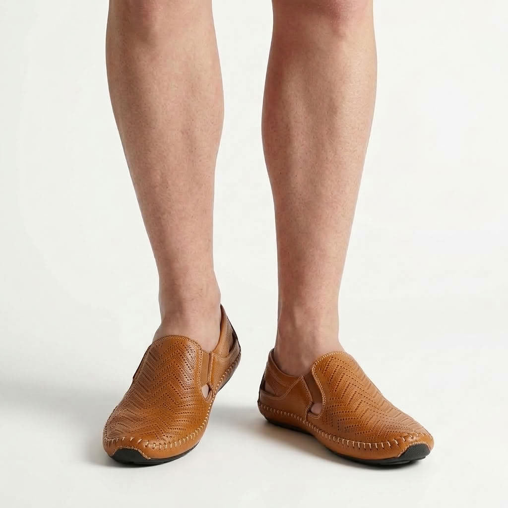 Mocassins Perforés À Enfiler