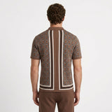 Ensemble En Maille Jacquard À Col Cubain