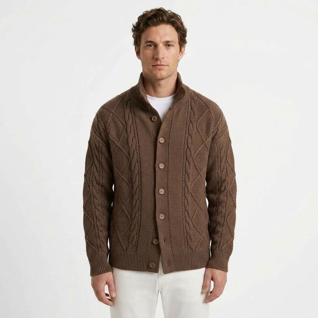 Cardigan Boutonné Classique Pour Homme
