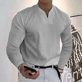 CELVOIR | POLO MANCHES LONGUES COL V POUR HOMME