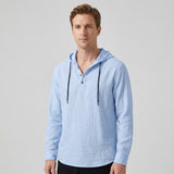 Celvoir | Chemise Henley À Capuche Avec Manches Longues Pour Hommes
