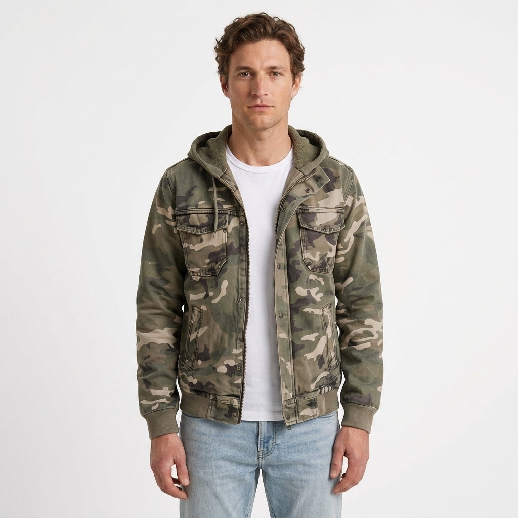 Veste D’Hiver Zippée À Capuche