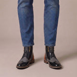 Celvoir | Bottines Brogues À Lacets À Bout Ailé Pour Hommes