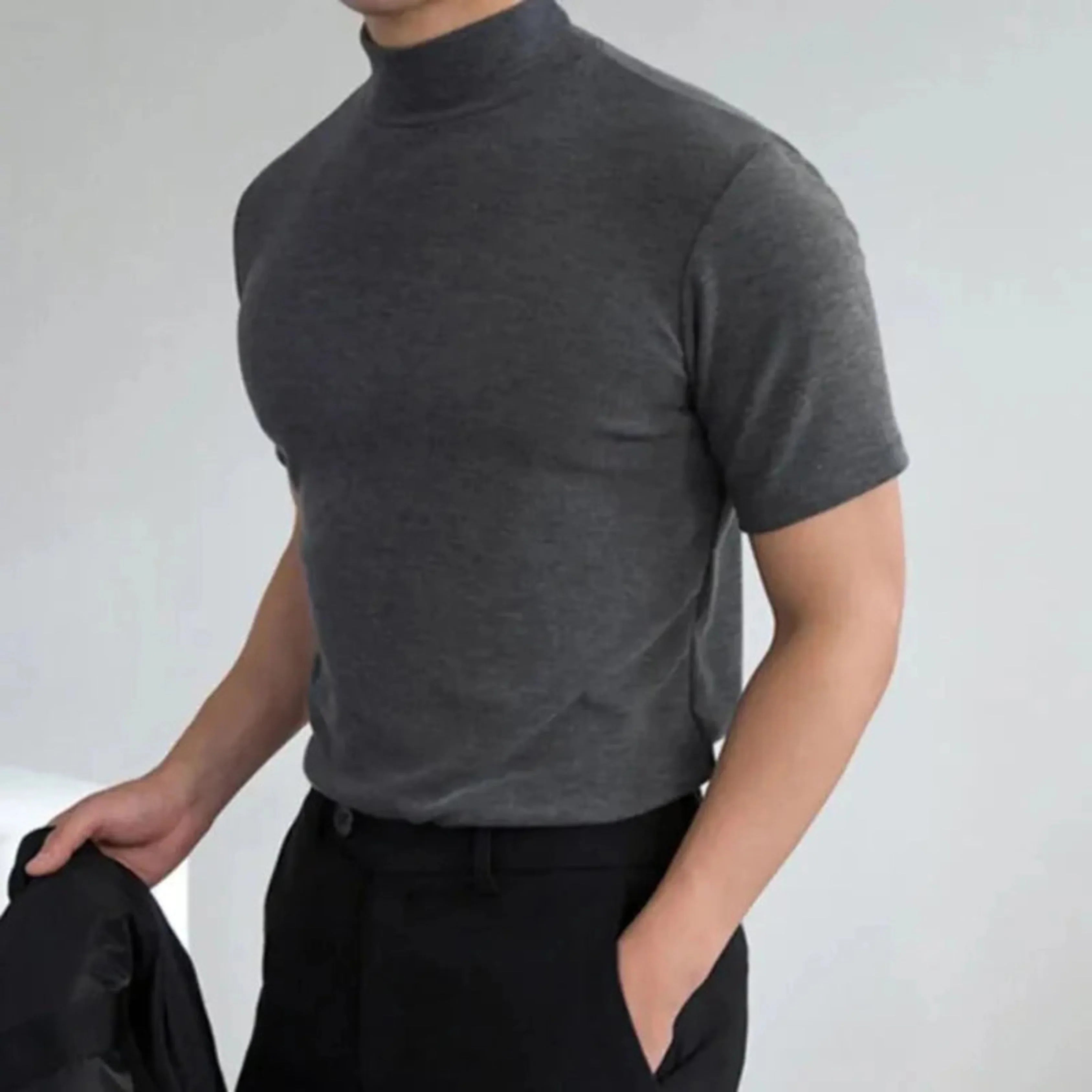 CELVOIR | T-SHIRT À HAUT COL POUR HOMME