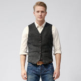 Celvoir | Pull Sans Manches Classique À Col V Pour Hommes