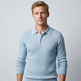 Celvoir | Polo Tricoté Côtelé Avec Col Classique Pour Hommes