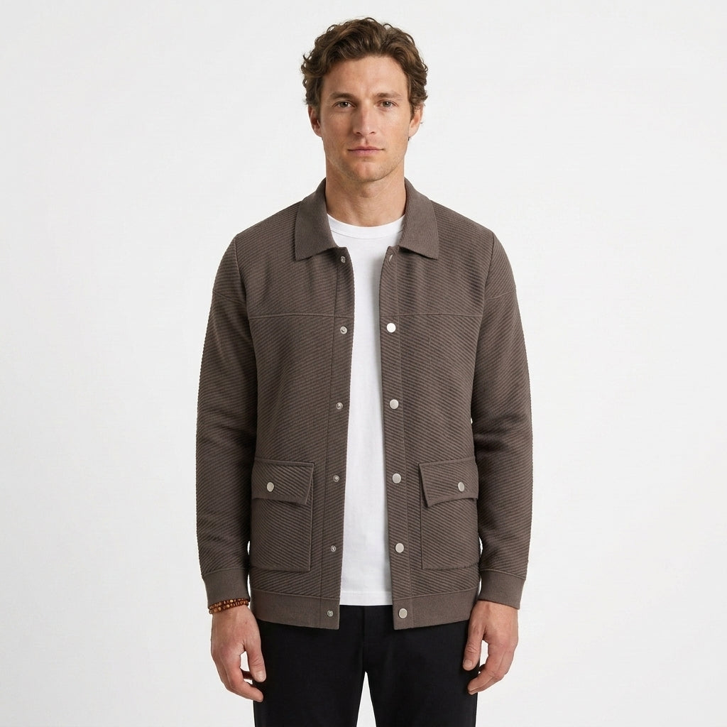 Veste Décontractée À Boutons-Pression