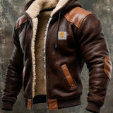 CELVOIR | VESTE VINTAGE EN DAIM AVEC CAPUCHE