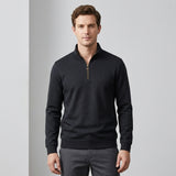 Celvoir | Pull À Col Zippé Avec Fermeture Quart De Zip Pour Hommes