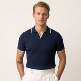 Celvoir | Polo À Col V Côtelé Pour Hommes