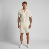 Celvoir | Ensemble Jacquard Avec Chemise Et Short Pour Hommes