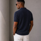 Celvoir | Polo Zippé En Maille Aérée Pour Hommes