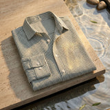 Celvoir | Chemise Texturée Avec Motif Vertical Pour Hommes