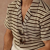 Celvoir | Chemise Texturée À Col V Pour Hommes