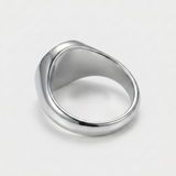 Bague Chevalière Ronde Argentée