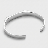 Bracelet Manchette Rectangulaire Argenté