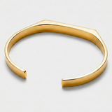 Bracelet Manchette Rectangulaire Doré