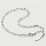 Bracelet Clip Argenté À Maillons Allongés