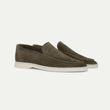 CELVOIR | MOCASSINS DAIM VERT OLIVE POUR HOMME