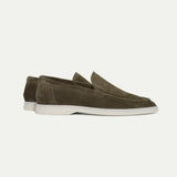 CELVOIR | MOCASSINS DAIM VERT OLIVE POUR HOMME